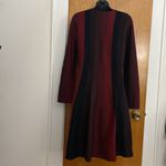 Akris Punto  Long-Sleeve Crewneck A-Line Striped Knit Wool Dress Photo 4