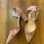 Styleloop NWOT heels women’s 41, 10.5 US light pink/mauve embroidered floral Photo 0