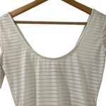 Forever 21 F21 White Long Sleeve Ribbed BODYCON mini dress, Size Small Women’s Photo 4