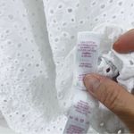 Velvet by Graham Spencer 100% cotton eyelet blouse w/ flare exaggerated sleeves White Size XS Photo 6