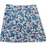 J.Jill Blue Purple Floral Spring Summer Romantic Coquette Skirt Size Medium Photo 0