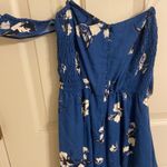 Impressions Blue Floral Off The Shoulder Romper Photo 5