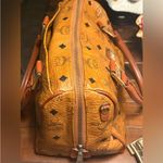 MCM  Cognac Leather Satchel Boston Bag Photo 2