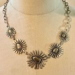 Lucky Brand Two-Toned Sunburst Floral Collar Necklace Photo 0