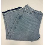 Michael Kors Womens High Rise Frayed Hem Straight Jeans Light Wash Blue Size 20W Photo 0