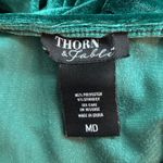 Green Velevet Corsette Top M Milkmaid Renaissance Princess Fairy Lady Goblincore Size M Photo 3