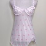 Adorable Mesh Heart Babydoll Slip Dress White Size undefined Photo 0