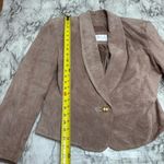 Lord & Taylor 100% Silky Pig Suede Brown Set Skirt Blazer size 10 / 12 vintage Tan Photo 4