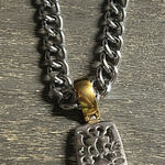 Premier Designs Premiere Designs bimetallic flat curb chain pendant necklace Floral Photo 0