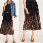 Chico's NWOT Chico’s ANIMAL-PRINT PLEATED MIDI SKIRT Velvet Photo 1