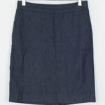 Ann Taylor  LOFT Petite Chambray Pencil Skirt Size 2P Blue Professional Career Photo 0
