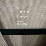 A New Day  Taupe Ribbed Short Sleeve Shirt- Size Medium Photo 2