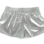 Pumpkino Metallic Disco Shorts Metallic Silver Size Medium Photo 0