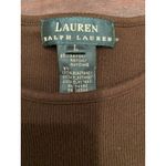 Lauren Ralph Lauren Women’s Brown Ribbed Long Sleeve Top Size L Stretch Classic Size L Photo 2
