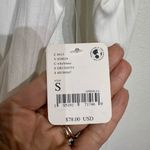 Free People Movement White Ribbed Hooded Pullover Sz S NWT Photo 6