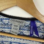 Catherines Blue Striped Open Front Cardigan Size 2XWP Lightweight Stretch Comfy Photo 4