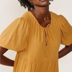 ABLE • Florence Maxi Dress mustard yellow Paprika cotton peasant puff sleeve Size XS Photo 1