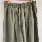 American Eagle Wide Leg Army Green Crop Pants Medium Photo 9