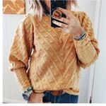 Ces Femme Sweater Dot Wool Mohair Textured Bobble Chevron Lattis Fall Chunky S Orange Photo 0