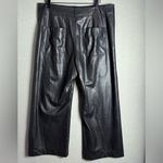 Maeve Anthropologie The Colette Cropped Wide Leg Faux Leather Pant In Black 32P Photo 1