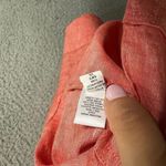 Banana Republic top women 2P orange chambray button up linen blend office career Photo 4