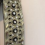 Western Rhinestone Crystal Genuine Leather Belt S Cowlgirl Up Silver Rodeo Queen Photo 2