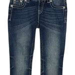 Miss Me  Jeans Signature Cuffed Capri 25 Thick Stitched Sequin Embroidered Wings Photo 0