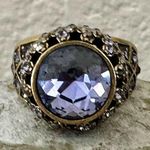 Heidi Daus Lavender Crystal Statement Ring Purple Photo 5