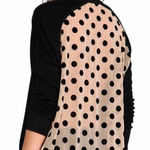Derek Lam  10 Crosby Runway Oversized Crew‎ Neck Black Nude Dot Back Size Small Photo 0