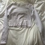 Aerie White OFFLINE by  Sidewalk Seamless Long Sleeve Cropped T-Shirt Photo 0