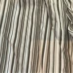 Ideology  Women Striped Wide Leg Palazzo Pants Drawstring Cotton Sage/White Sz 8 Photo 7