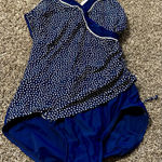 Maxine of Hollywood  Blue and White Swimsuit (R1) Photo 0