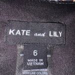 Kate & Lily floral print long sleeve dress NWT women’s size 6 Black Photo 7