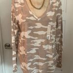 SO NWT Long Sleeve V-Neck Camo Shirt, Size L Photo 1