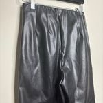 Pink Ripple Faux Leather Elastic Waist Side Zipper Women's Size Small Black Photo 7