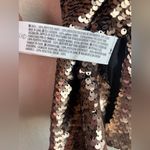 English Factory NWT Rose Gold Bronze Sequin Knee Length Straight Pencil Skirt L Photo 9