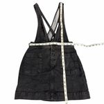 Free People  Old School Love Denim Black Jumper Mini Dress Size 0 Photo 2