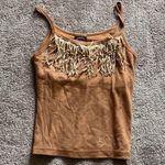Harley Davidson Yorktown, Va Fringe Tank Top SIZE S Brown Photo 0