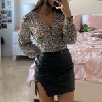 Lulus Front Tie Animal Print Top Photo 2