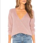MINKPINK Dusty Rose Pink Wrap Front Knit Sweater XS Photo 0