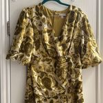 Chelsea28 Forget Me Not Gathered Waist Midi Dress Olive Floral Women’s Medium Photo 2