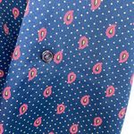 Levi Strauss & Co Women's Paisley Print Collared Shirt Blouse Navy Blue Size 1X Photo 5