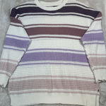 Aeropostale  Sweater Womens S  Multicolor  Striped Casual Preppy Open Knit Top Photo 0