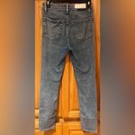 RE/DONE High Rise Button Fly Ankle Crop Stretch Jeans in Light 27 Size 27 Photo 5