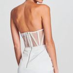 Retrofête Retrofete Ludlow Dress in White Size Small NWT Crystals Corset Strapless Bride Photo 1