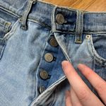 PacSun High Rise Straight Jeans Womens 23 Two Tone Denim Raw Hem Button Fly Photo 5