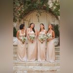 Show Me Your Mumu  Hazel Halter Maxi Dress In Champagne Luxe Satin Photo 5