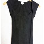 Revolve  LPA Aurora Dress Black Rib Knit Cap Sleeve Size Small Stretch Chic Mini Photo 8