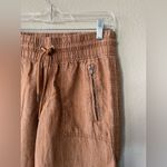Athleta  Chambray Orange Tan Cabo Linen Wide Leg Pants Womens Size 4 Photo 8