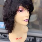 100% human hair Natural Dark Brown Wig Photo 4
